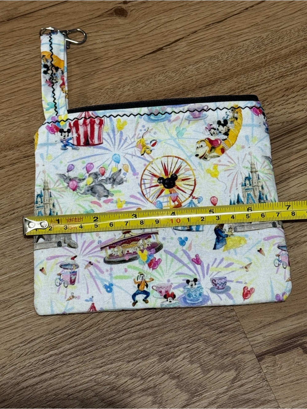Disney Park Print Wristlet Pouch in White